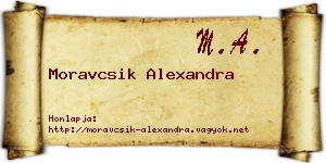 Moravcsik Alexandra névjegykártya