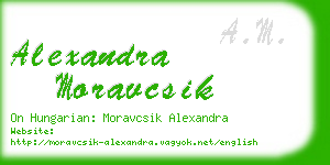 alexandra moravcsik business card